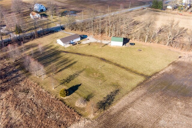 bird's eye view featuring a rural view