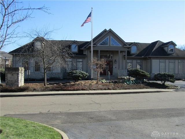 view of front of property with stone siding