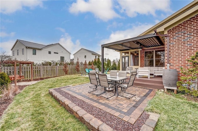 view of patio / terrace with fence