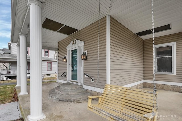 view of doorway to property