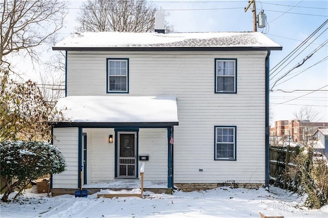 view of front of property with covered porch