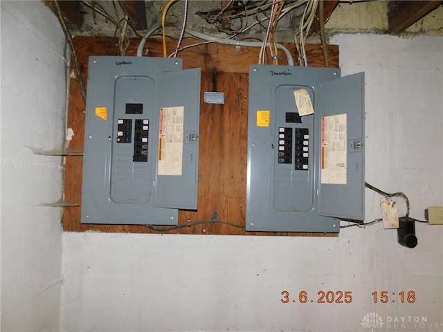 utilities with a garage and electric panel