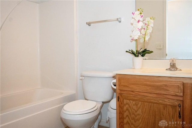 full bath with vanity and toilet