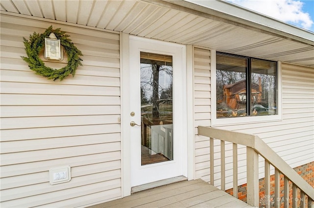 view of doorway to property