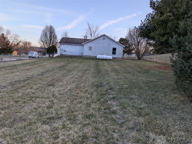 exterior space featuring fence