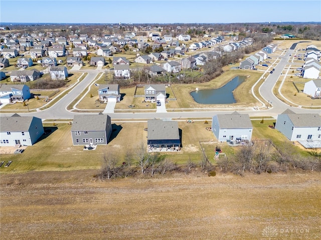 aerial view featuring a residential view