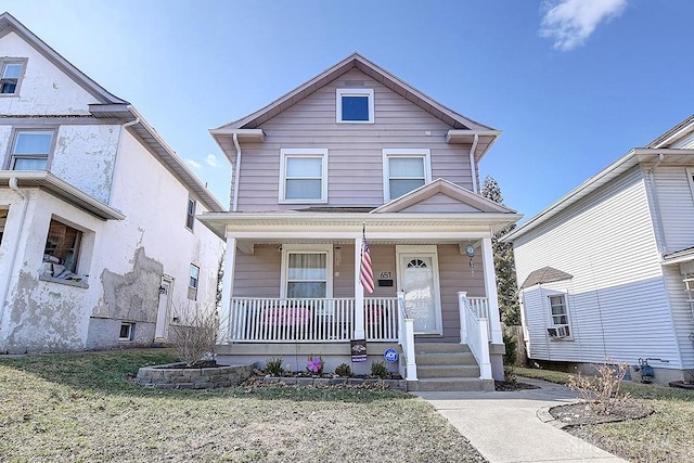 view of front of house featuring covered porch