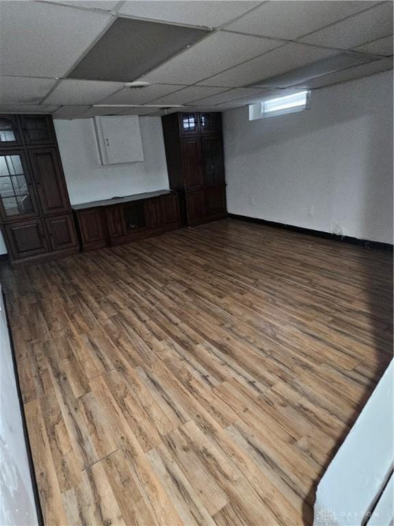 25 Redwood Ave, Dayton, OH 45405 - basement with a drop ceiling and wood finished floors