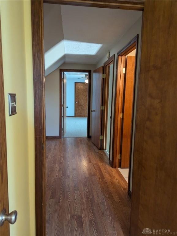 hallway featuring wood finished floors