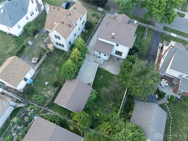 aerial view with a residential view