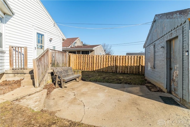 view of patio / terrace with fence