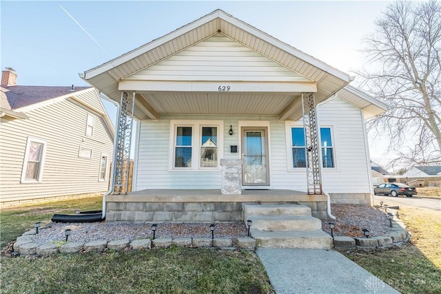 bungalow with covered porch