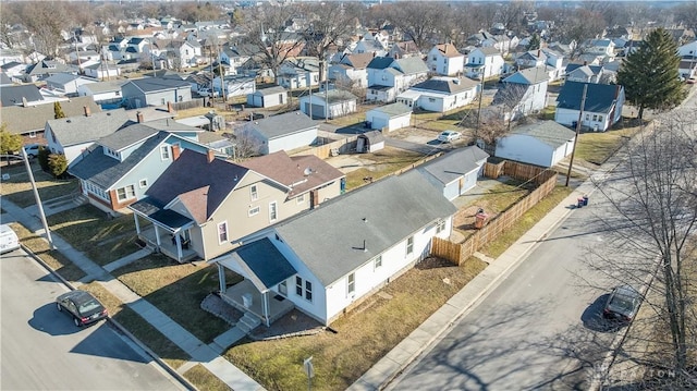 bird's eye view featuring a residential view