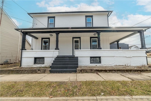 view of front of home with a porch