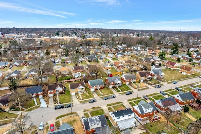 bird's eye view featuring a residential view