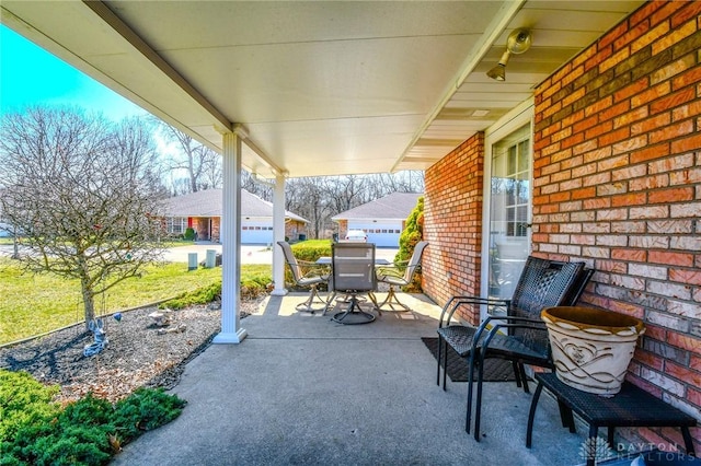 view of patio / terrace featuring outdoor dining area