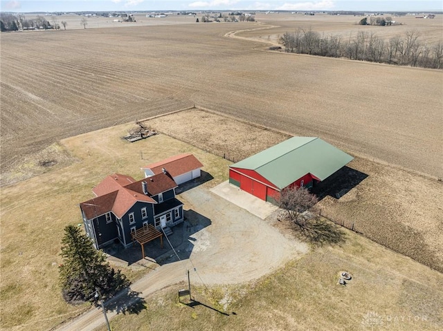 drone / aerial view featuring a rural view