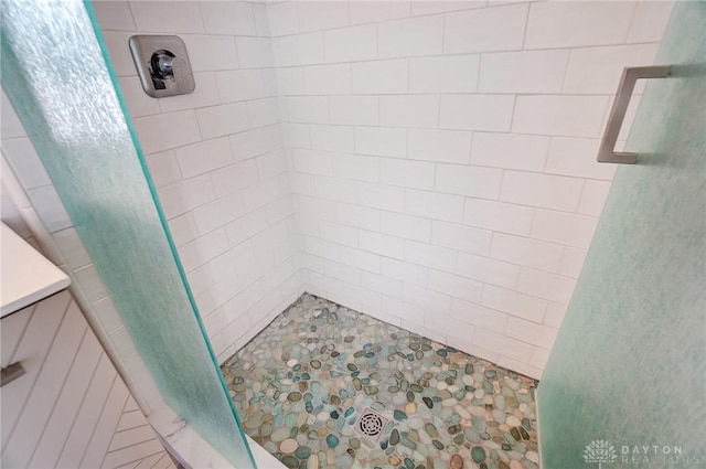 full bathroom with tiled shower