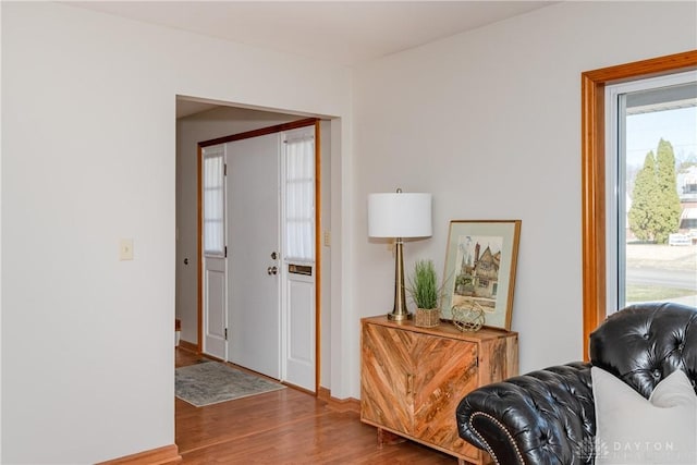 interior space featuring wood finished floors