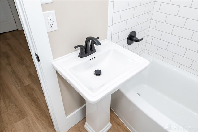 2724 Whittier Ave, Dayton, OH 45420 - bathroom with a sink and wood finished floors