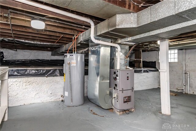 2724 Whittier Ave, Dayton, OH 45420 - basement with gas water heater and heating unit