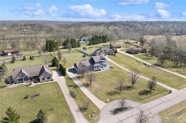 drone / aerial view featuring a rural view