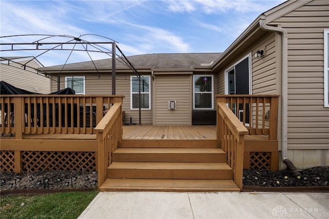 view of wooden terrace