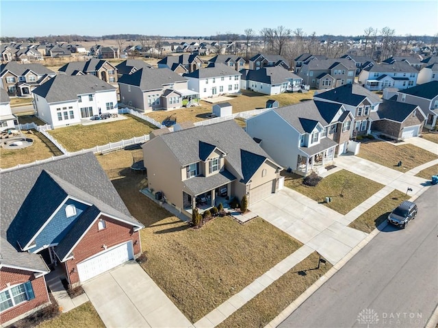 bird's eye view featuring a residential view