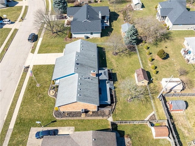 drone / aerial view featuring a residential view