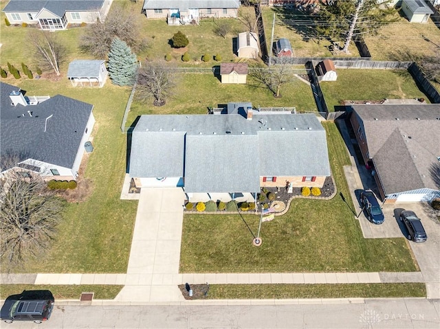 drone / aerial view featuring a residential view