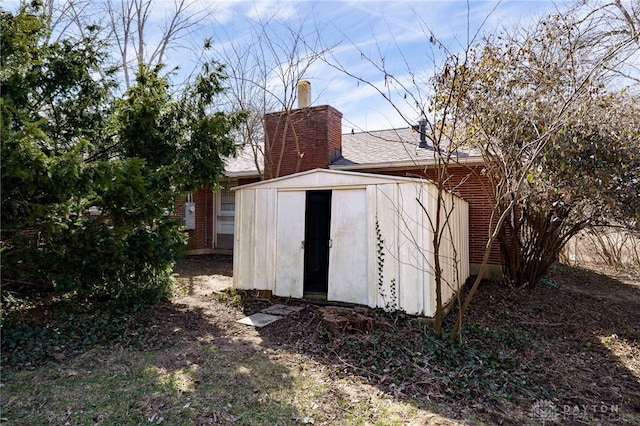 view of shed