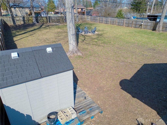 exterior space with a fenced backyard