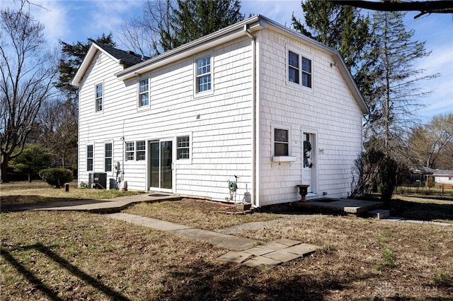 back of property with cooling unit