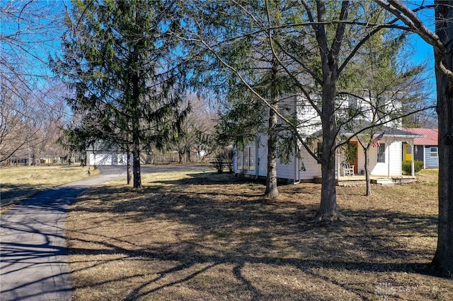 exterior space featuring a garage