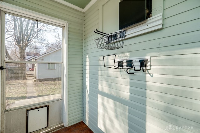 view of doorway to outside