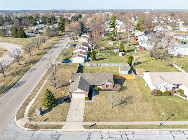 bird's eye view featuring a residential view