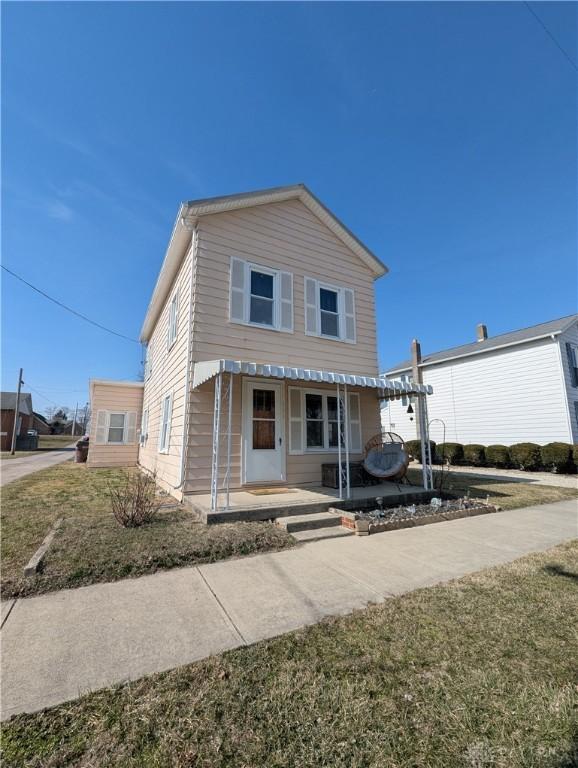 view of front of home with a porch