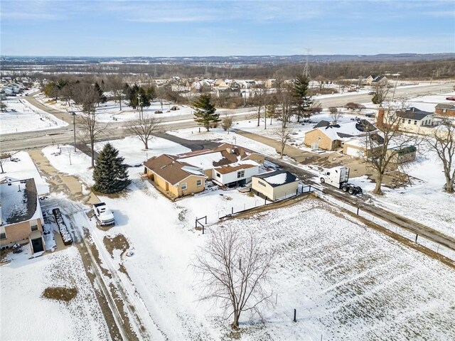 view of snowy aerial view