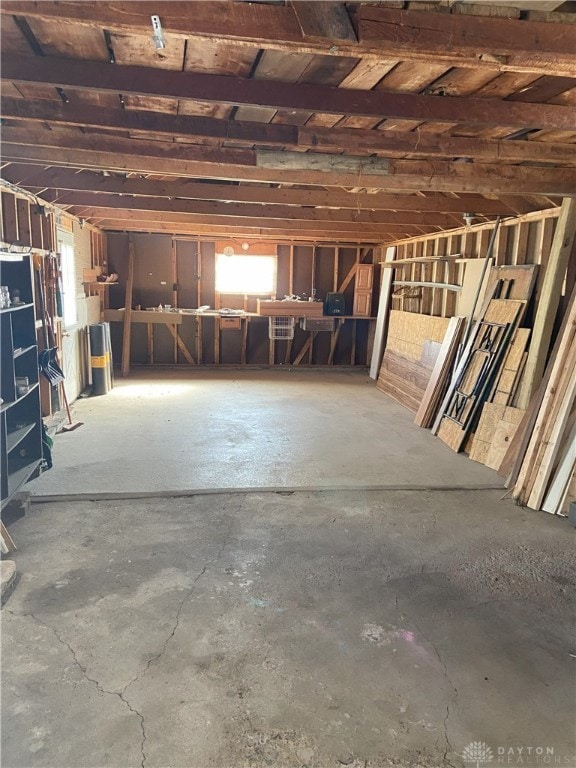 basement with a wealth of natural light