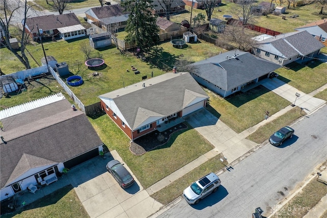 birds eye view of property featuring a residential view