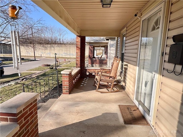 view of patio / terrace featuring covered porch