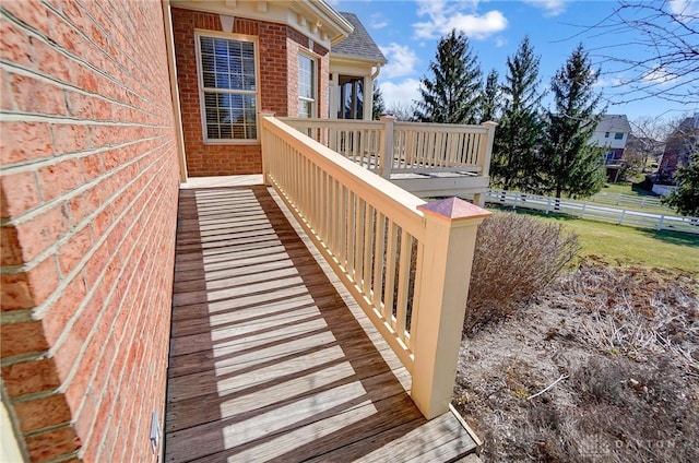 wooden deck with fence