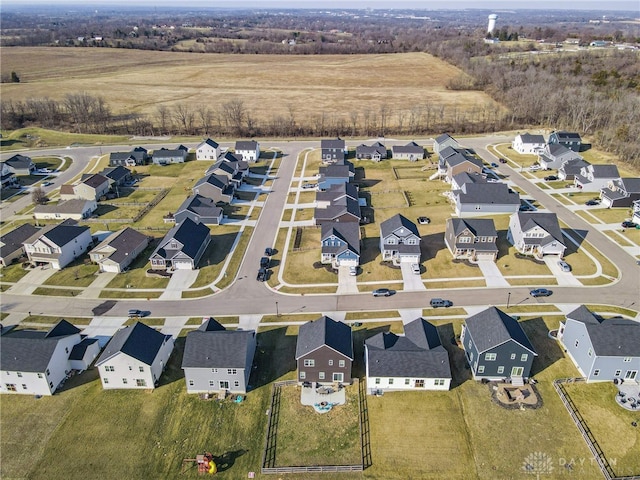 aerial view featuring a residential view