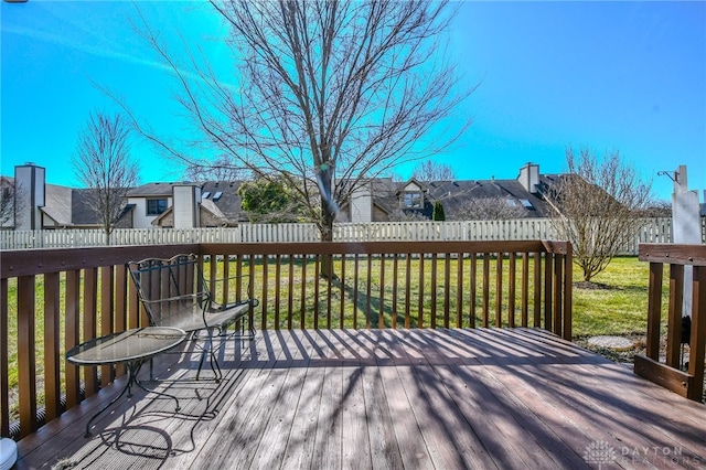 deck featuring a residential view