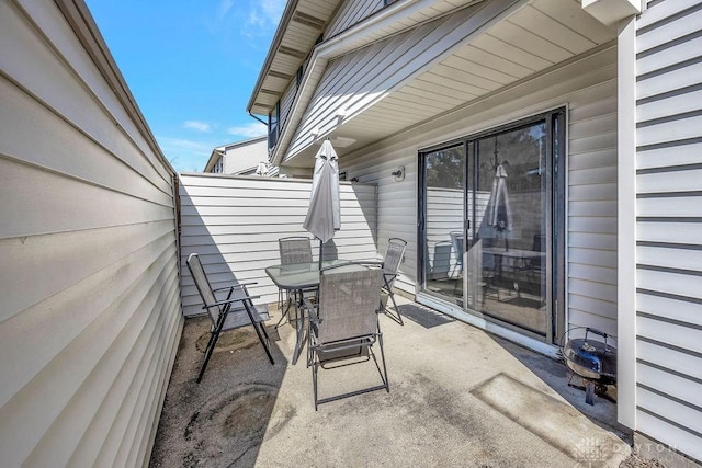 view of patio / terrace featuring outdoor dining space