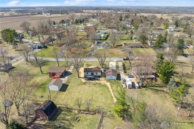 drone / aerial view with a residential view