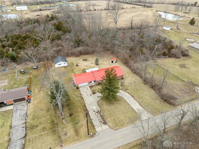 bird's eye view featuring a rural view