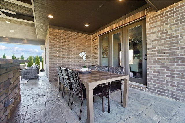 view of patio / terrace featuring outdoor dining area