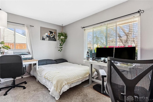 view of carpeted bedroom