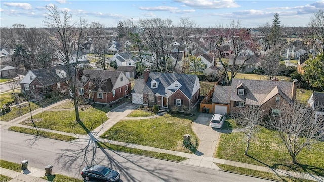 bird's eye view with a residential view